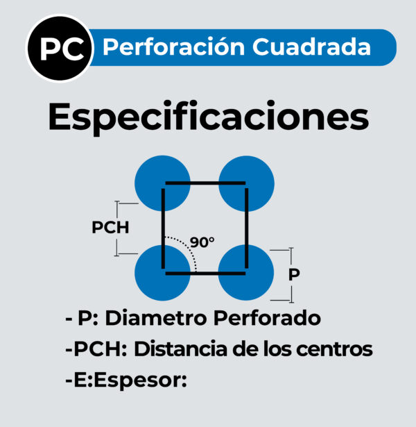 PC 8 de 1x2m<br>Espesor [1.0 - 1.5mm]<br>Plancha Perforada - Imagen 3