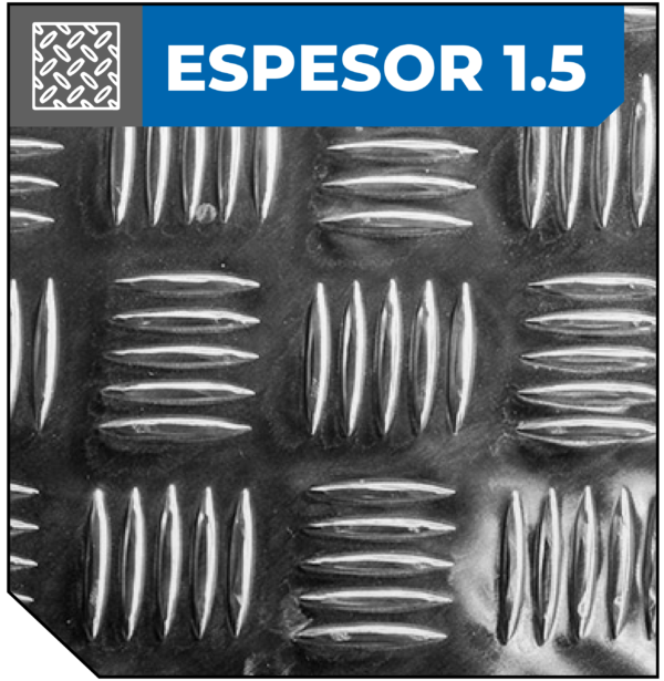 Aluminio Diamantado Espesor 1.5mm