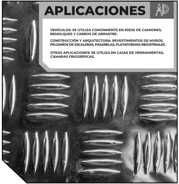 Aluminio Diamantado Espesor 1.5mm - Imagen 2