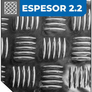 Aluminio Diamantado Espesor 2.2mm