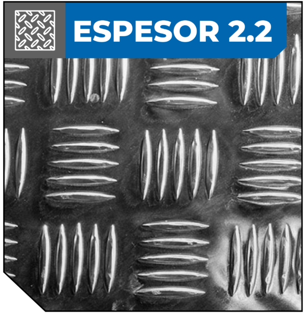 Aluminio Diamantado Espesor 2.2mm