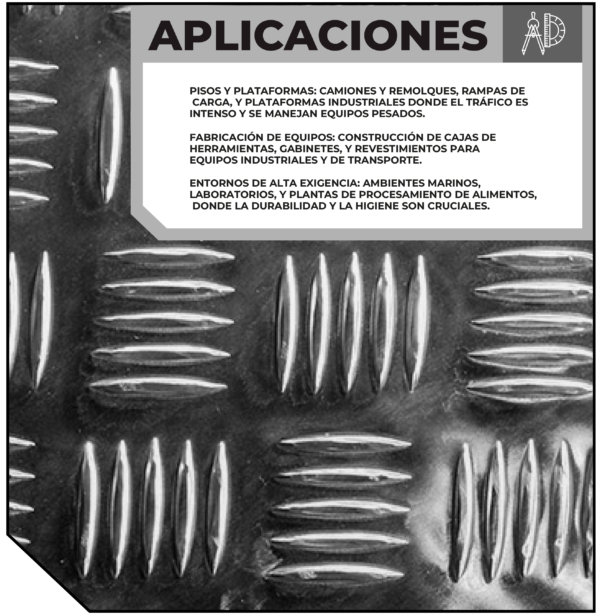 Aluminio Diamantado Espesor 2.5mm - Imagen 2
