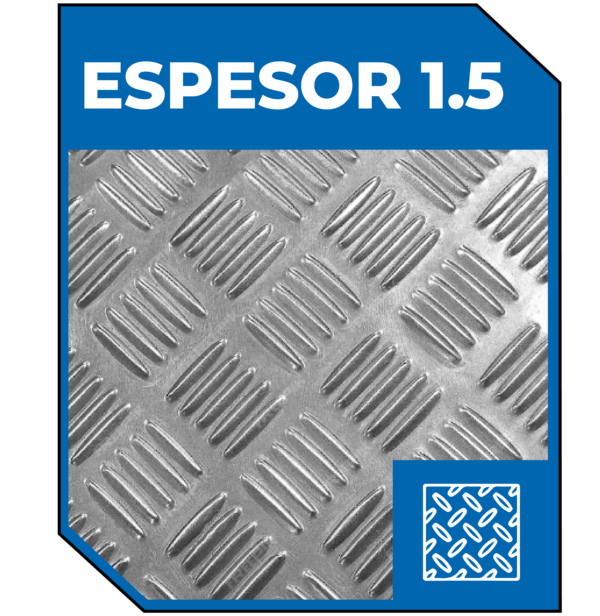 Aluminio Diamantado Espesor 1.5mm