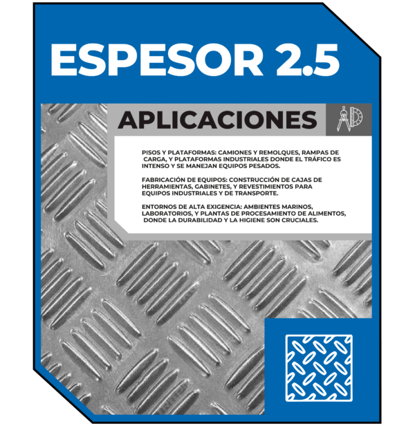 Aluminio Diamantado Espesor 2.5mm - Imagen 2